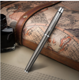 派克 （ PARKER ）IM金属灰格子纹墨水笔 签字笔 M05