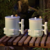 古婺窑火 玉青瓷四方如意——养心杯