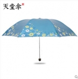 天堂伞 雪月风花 黑涤彩胶 铅笔钢伞 晴雨伞