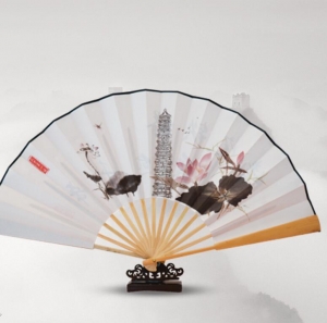 广告扇 订制    10寸本色/竹节折扇  促销礼品