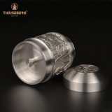 泰芝宝随身茶叶罐锡罐小号便携式密封迷你纯锡罐金属旅行茶叶盒 TL701 梅兰竹菊