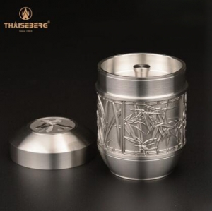 泰芝宝随身茶叶罐锡罐小号便携式密封迷你纯锡罐金属旅行茶叶盒 TL701 梅兰竹菊