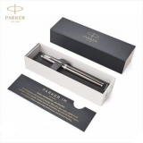 parker派克钢笔IM金属灰白夹宝珠笔