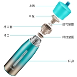 苏泊尔极光保温杯 大容量真空304不锈钢男女学生户外便携水杯子:KC42BU1